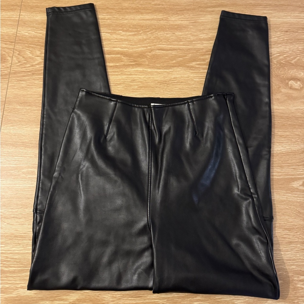 Abercrombie & Fitch Vegan Leather Pants - Black
